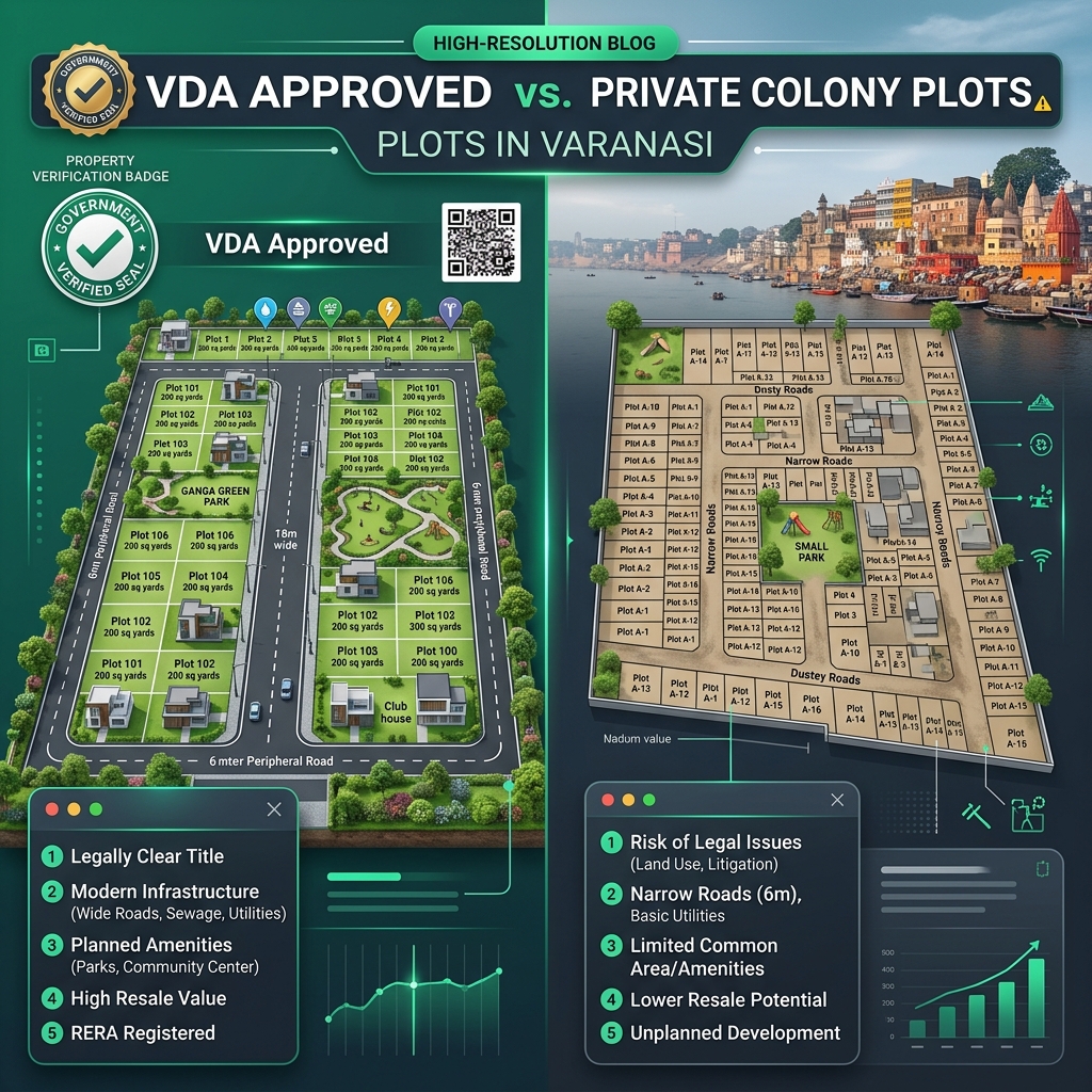 VDA Approved Layout vs Unapproved Colony — Kaise Pehchane (Complete 2026 Guide)